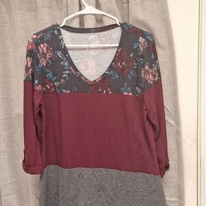 Women's Colorblock 3/4 Length Sleeve